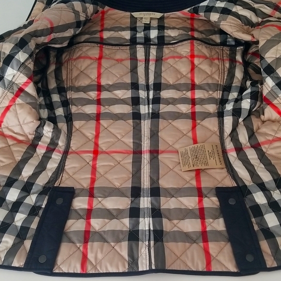 Burberry Kencott Quilted Button Down Jacket in Dark Navy, Snap Logo Butt… - Picture 11 of 13
